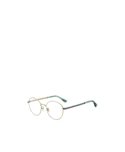 Jimmy Choo Eyewear Round Frame Glasses In Brown