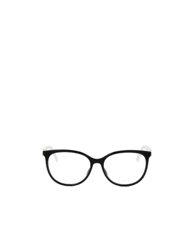 Jimmy Choo Eyewear Round Frame Glasses In Black