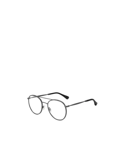 Jimmy Choo Eyewear Round Frame Glasses In Gray
