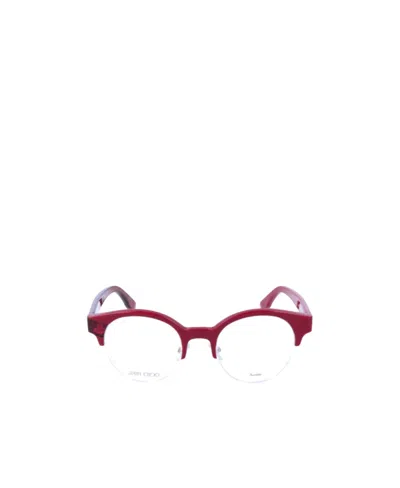 Jimmy Choo Eyewear Round Frame Glasses In White