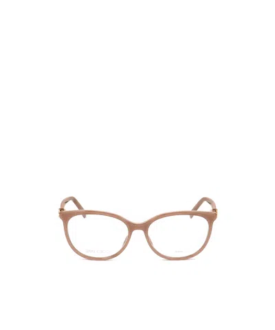 Jimmy Choo Eyewear Round Frame Glasses In White