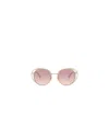 Jimmy Choo Eyewear Round Frame Sunglasses In Pink