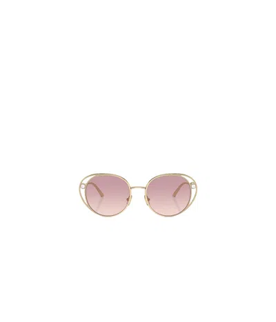 Jimmy Choo Eyewear Round Frame Sunglasses In Pink