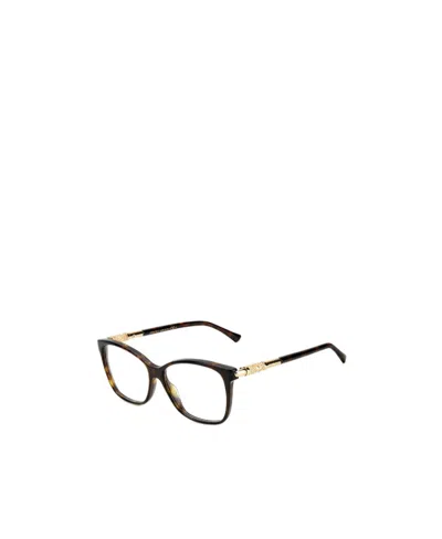 Jimmy Choo Eyewear Square Frame Glasses In Black