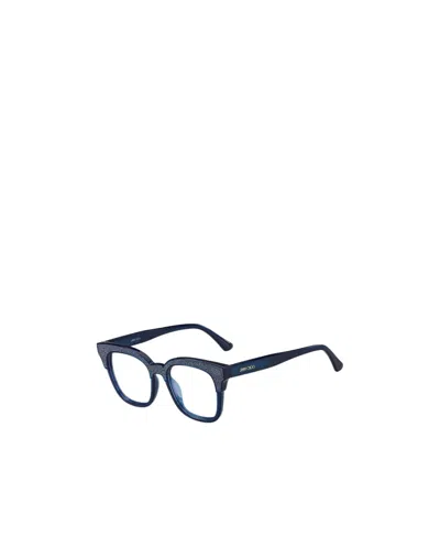 Jimmy Choo Eyewear Square Frame Glasses In Blue