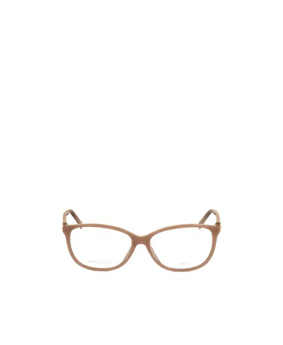 Jimmy Choo Eyewear Square Frame Glasses In Pink