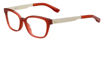 Jimmy Choo Eyewear Square Frame Glasses In Red