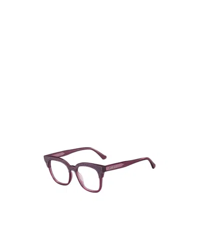 Jimmy Choo Eyewear Square Frame Glasses In Red