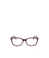 Jimmy Choo Eyewear Square Frame Glasses In Red