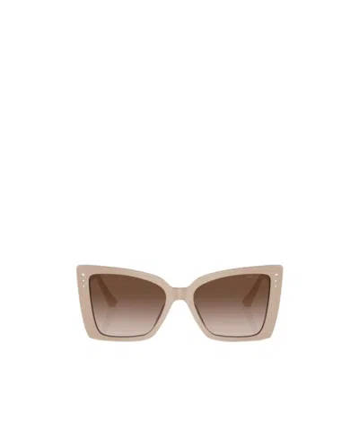 Jimmy Choo Eyewear Square Frame Sunglasses In Nude