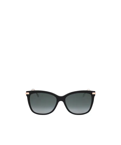 Jimmy Choo Eyewear Steff Cat-eye Frame Sunglasses In Black