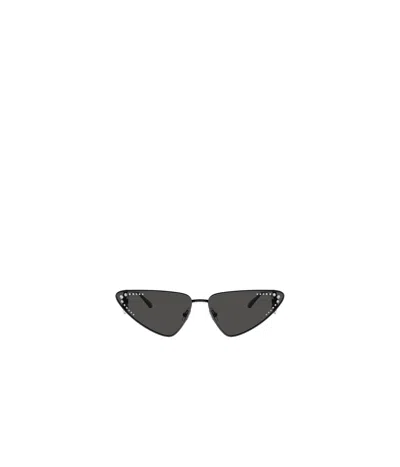 Jimmy Choo Eyewear Triangle Frame Sunglasses In Black