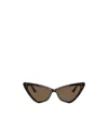 Jimmy Choo Eyewear Triangle Frame Sunglasses In Brown