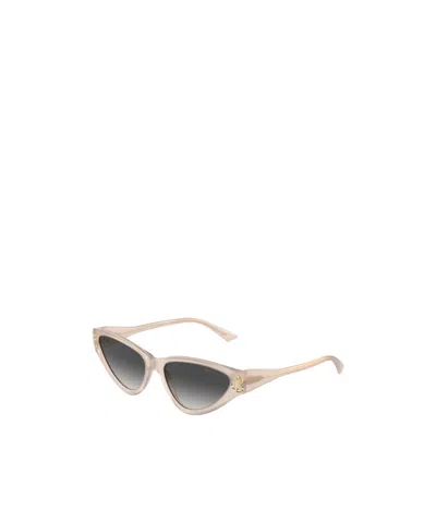 Jimmy Choo Eyewear Triangle Frame Sunglasses In Nude