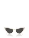 Jimmy Choo Logo Sunglasses In White
