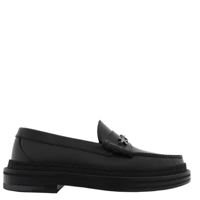Jimmy Choo Ezra/f Star Crystal Chain Loafers In Black