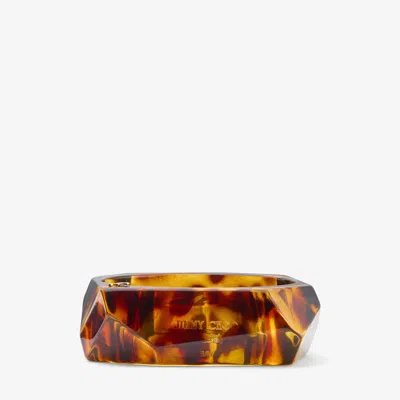 Jimmy Choo Faceted Bracelet In Brown