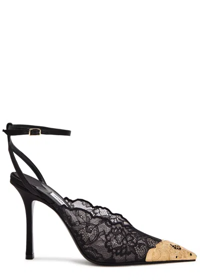 Jimmy Choo Faiz 100 Lace And Satin Pumps In Multi