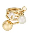 Jimmy Choo Faux Pearl Stack Ring
