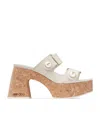 Jimmy Choo Fayence 95 Leather Platform Sandals In White