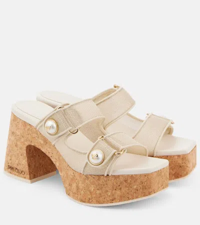 JIMMY CHOO FAYENCE 95 PLATFORM SANDALS