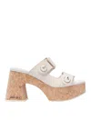 Jimmy Choo Fayence 95 Leather Platform Sandals In Blanco