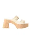 Jimmy Choo Fayence 95mm Leather Platform Sandals In Nude