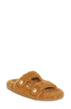 Jimmy Choo Fayence Shearling Sandal In Rattan