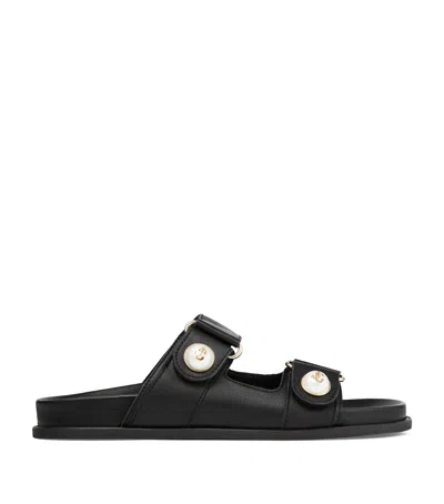 JIMMY CHOO FAYENCE LEATHER SANDALS