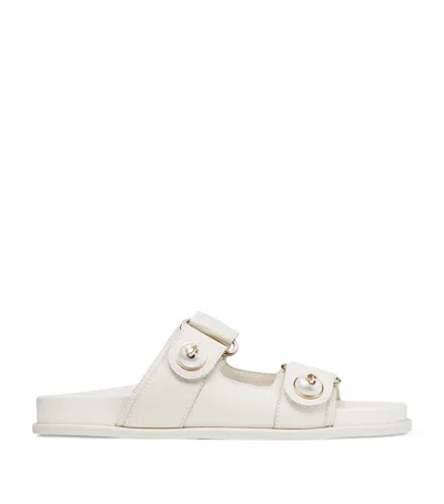 JIMMY CHOO FAYENCE LEATHER SANDALS