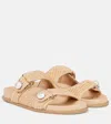 Jimmy Choo Fayence Leather-trimmed Raffia Sandals In Neutrals