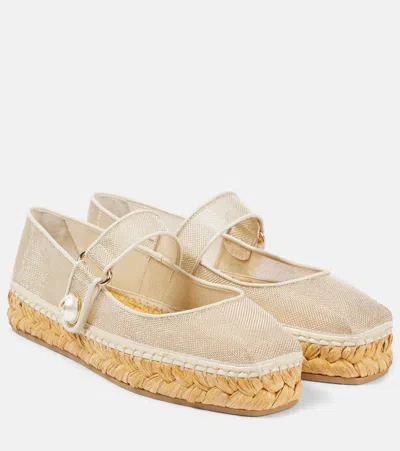 Jimmy Choo Espadrilles Fayence In Silber