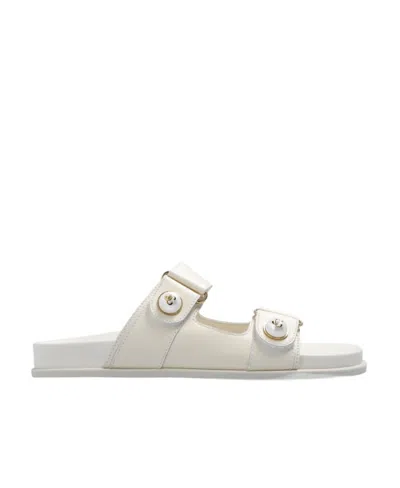 JIMMY CHOO JIMMY CHOO FAYENCE PEARL-EMBELLISHED SLIP-ON SANDALS