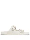 Jimmy Choo Fayence Faux Pearl-embellished Leather Slides In White