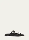 Jimmy Choo Fayence Pearl-embellished Sandals In Black