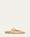 Jimmy Choo Fayence Leather-trimmed Raffia Sandals In Neutral