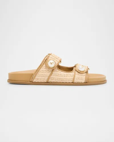 JIMMY CHOO FAYENCE RAFFIA SANDALS
