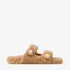 Jimmy Choo Fayence Shearling Sandal In Rattan