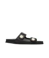 Jimmy Choo Fayence Pearl-embellished Sandals In Black