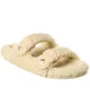 Jimmy Choo Fayence Shearling Sandals In White