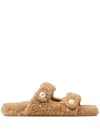 Jimmy Choo Fayence Shearling Sandal In Neutrals