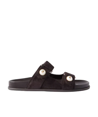 Jimmy Choo Fayence Slippers In Brown
