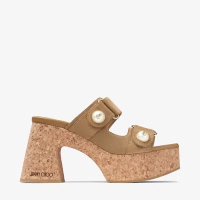 Jimmy Choo Fayence Wedge 95 In Brown