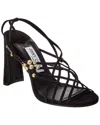 Jimmy Choo Felice 95 Embellished Suede Sandals In Black