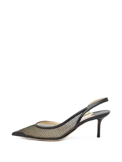 Pre-owned Jimmy Choo Fetto Slingback Pumps In Black