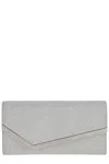 Jimmy Choo Fine Glitter Leather Emmie Bag In White