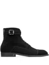 Jimmy Choo Finnion Lace Up Boot In Schwarz