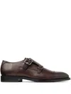 Jimmy Choo Finnion Monkstrap In Brown