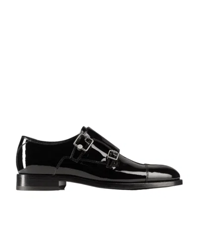 Jimmy Choo Finnion Monkstrap In Black