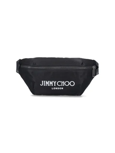 Jimmy Choo "finsley" Black Nylon Belt Bag
